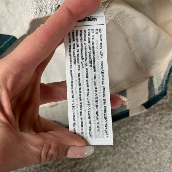 Abercrombie & Fitch Women’s Green and White Patterned Open Back Dress Size S NWT - Picture 5 of 7